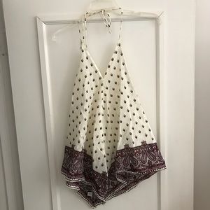 Backless halter top